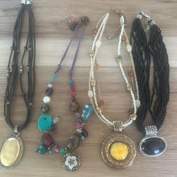 Boho/Festival Necklace Bundle (4) - Picture 1 of 6